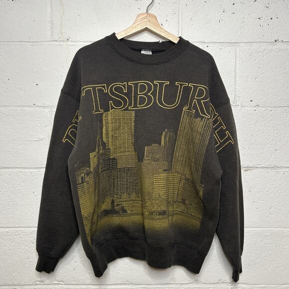 Vintage NFL Pittsburgh Steelers City Spellout Sweatshirt USA - Picture 1 of 9